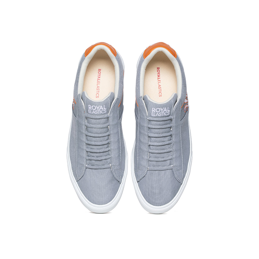 Men's Cruiser White Gray Orange Nylon Low Tops 00801-882 - ROYAL ELASTICS