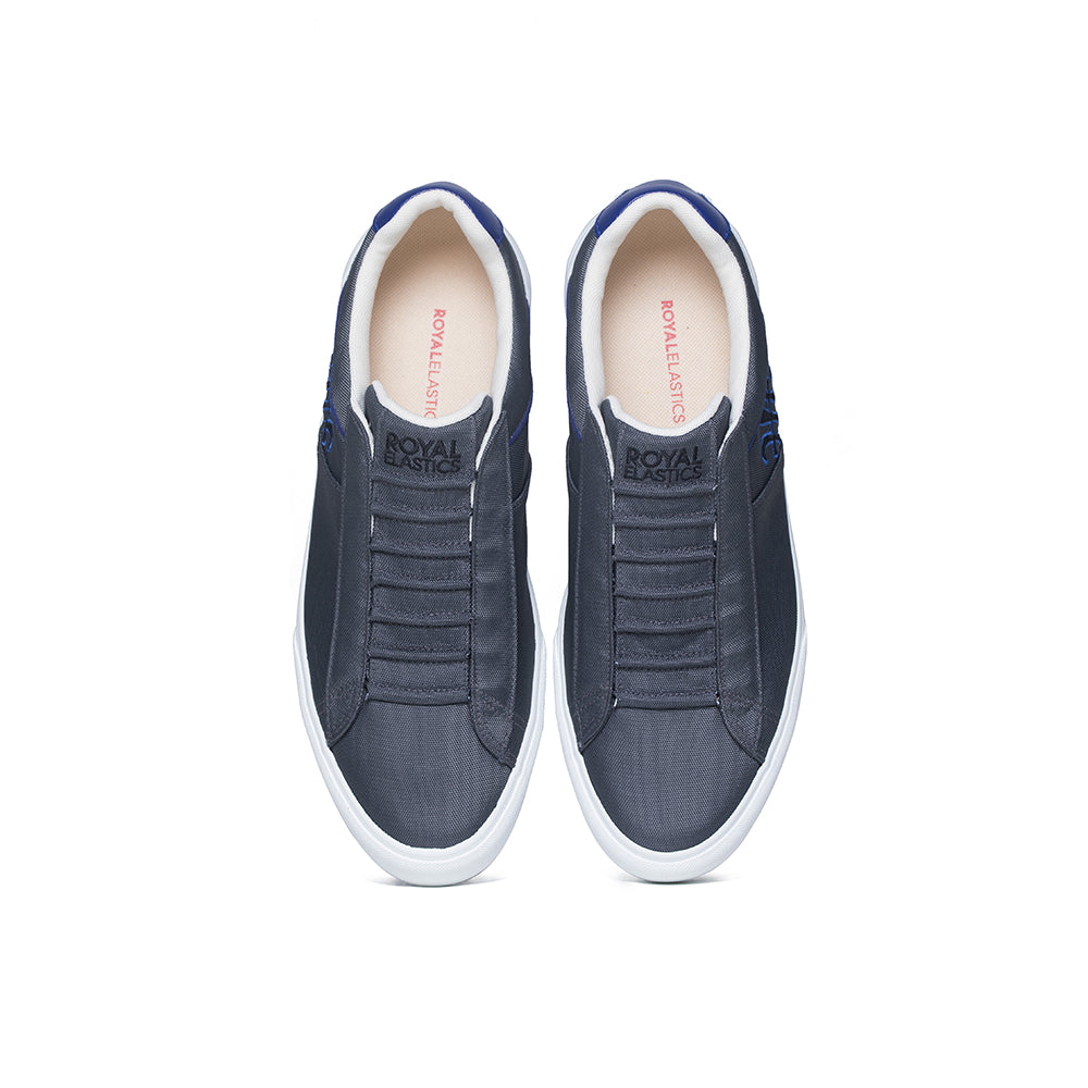 Men's Cruiser White Blue Black Nylon Low Tops 00801-858 - ROYAL ELASTICS