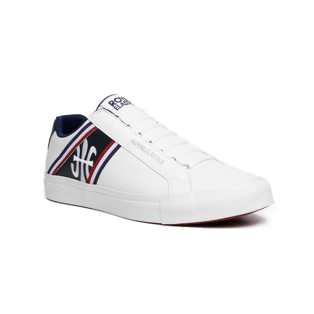 Men's Cruiser White Blue Microfiber Low Tops 00881-051 - ROYAL ELASTICS