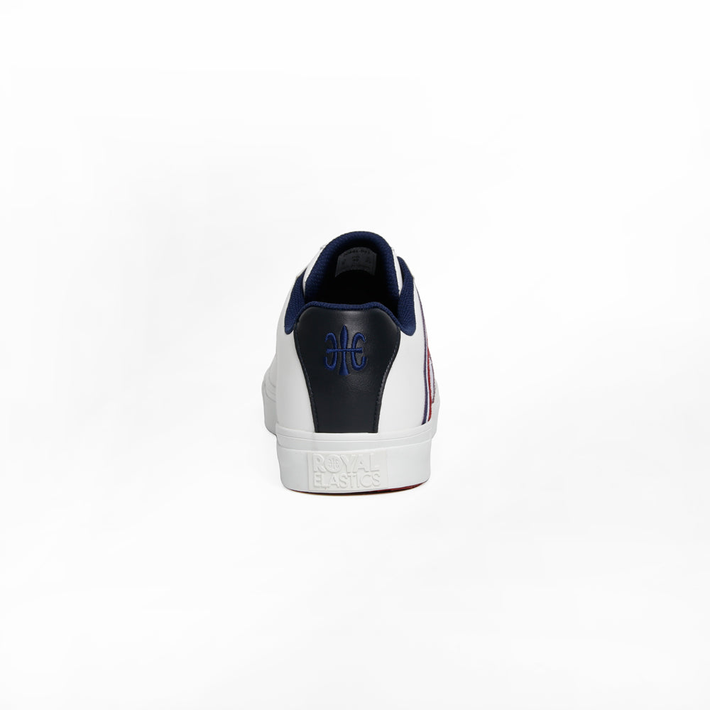 Men's Cruiser White Blue Microfiber Low Tops 00881-051 - ROYAL ELASTICS