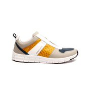 Men's Rider Gray Yellow Leather Sneakers 01183-380 - ROYAL ELASTICS