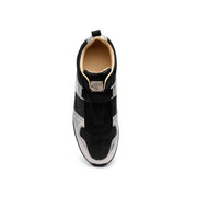 Women's Rider Black Silver Leather Sneakers 91184-889 - ROYAL ELASTICS