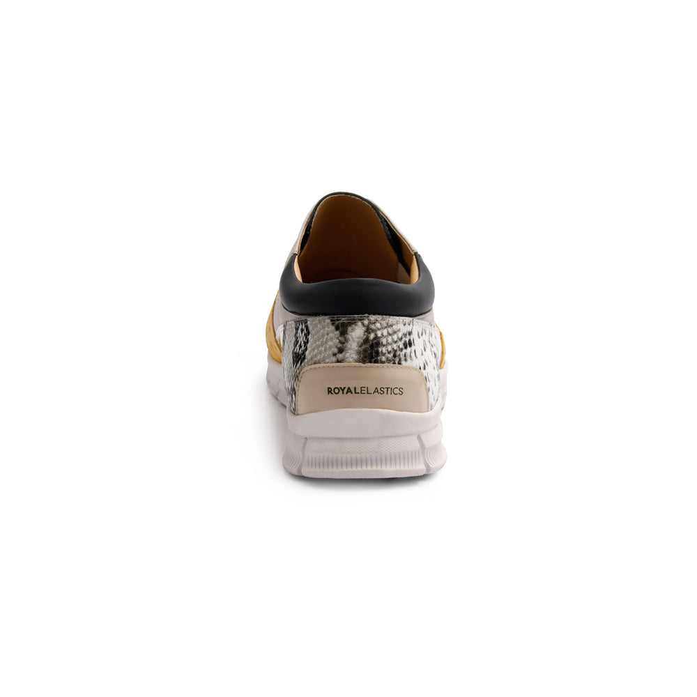 Men's Midnight Rider Yellow Gray White Leather Sneakers 01291-083 - ROYAL ELASTICS