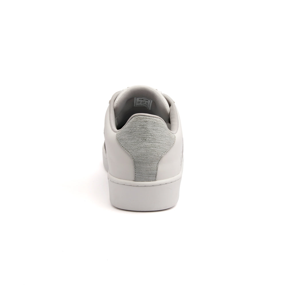 Men's Prince Albert White Gray Leather Sneakers 01483-080 - ROYAL ELASTICS