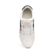 Men's Prince Albert White Teal Leather Sneakers 01484-051 - ROYAL ELASTICS