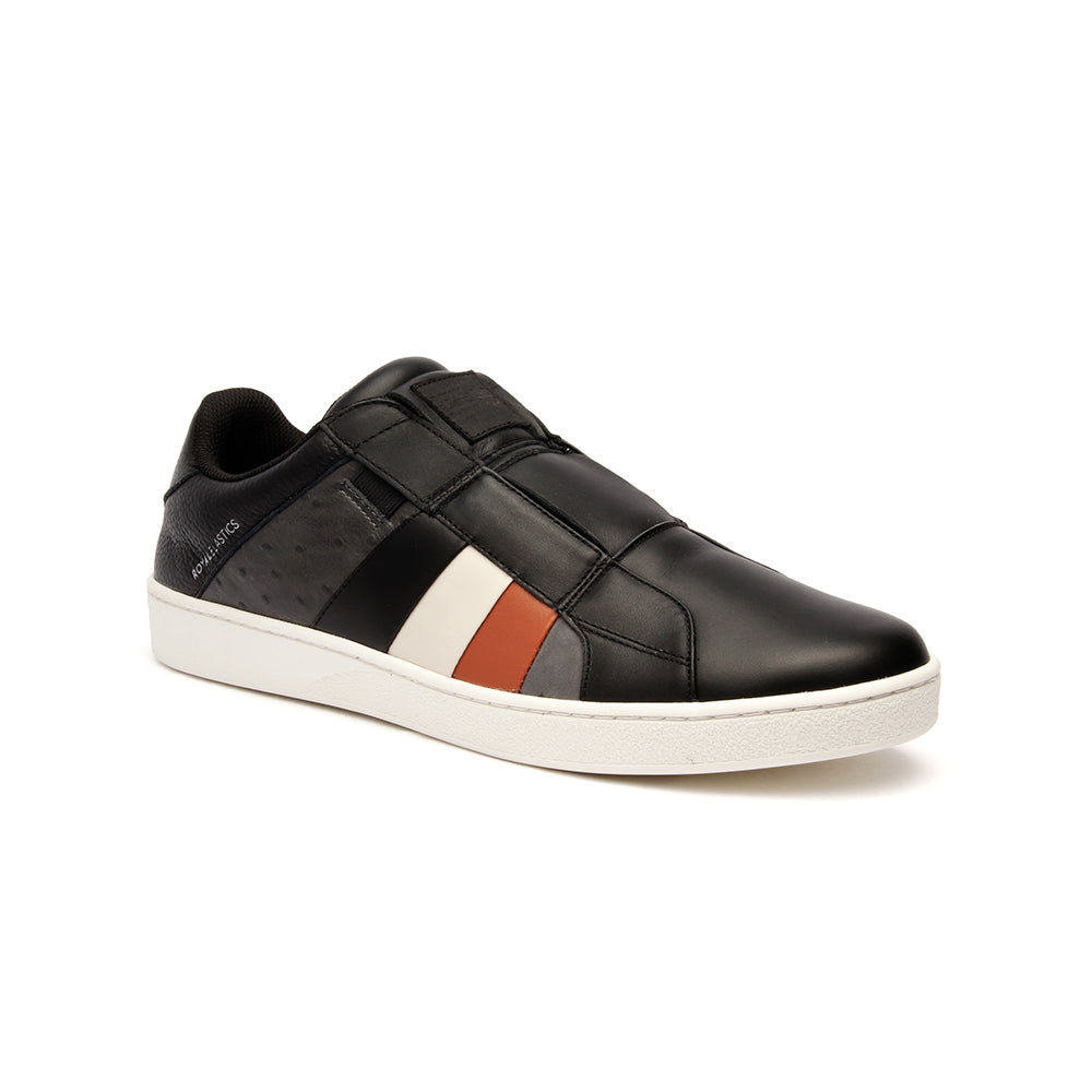 Men's Prince Albert Black Leather Sneakers 01484-987 - ROYAL ELASTICS