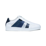 Men's Prince Albert White Blue Leather Sneakers 01494-558 - ROYAL ELASTICS