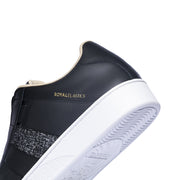 Men's Prince Albert Black Gray White Leather Sneakers 01494-999 - ROYAL ELASTICS