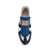 Men's Smooth White Blue Black Leather Low Tops 01583-059 - ROYAL ELASTICS