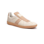 Women's Smooth Gray Toasted Almond Leather Low Tops 91584-007 - ROYAL ELASTICS