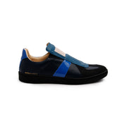 Men's Smooth Blue Black Leather Low Tops 01584-559 - ROYAL ELASTICS