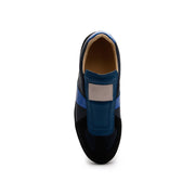 Men's Smooth Blue Black Leather Low Tops 01584-559 - ROYAL ELASTICS