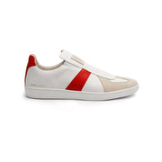 Men's Smooth White Red Leather Low Tops 01591-001 - ROYAL ELASTICS