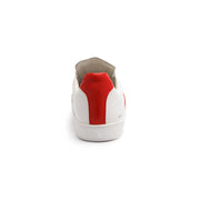 Men's Smooth White Red Leather Low Tops 01591-001 - ROYAL ELASTICS