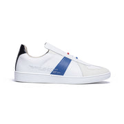 Men's Smooth White Blue Black Leather Low Tops 01594-059 - ROYAL ELASTICS