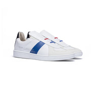 Men's Smooth White Blue Black Leather Low Tops 01594-059 - ROYAL ELASTICS