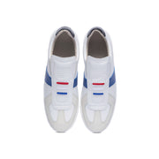 Men's Smooth White Blue Black Leather Low Tops 01594-059 - ROYAL ELASTICS