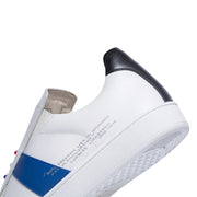 Men's Smooth White Blue Black Leather Low Tops 01594-059 - ROYAL ELASTICS