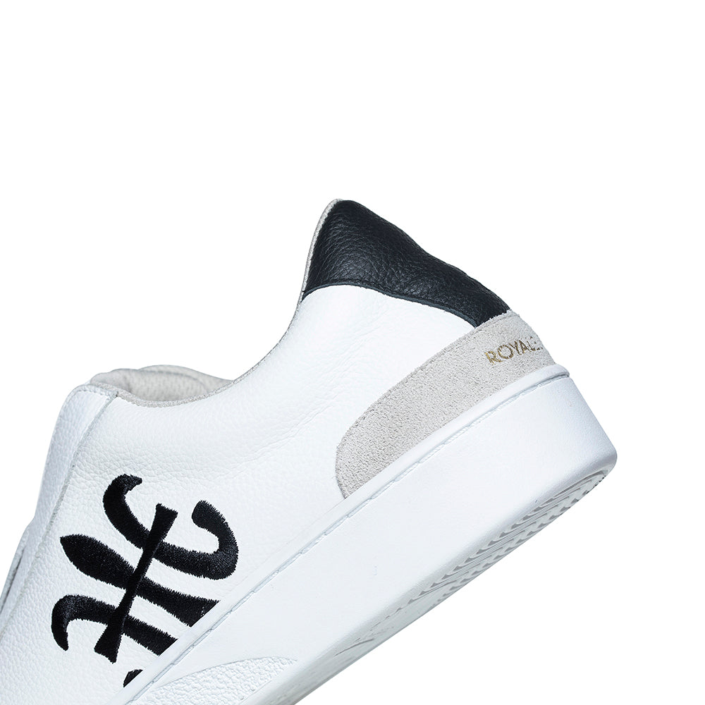 Men's Bishop Hydra White Black Leather Sneakers 01701-009 - ROYAL ELASTICS