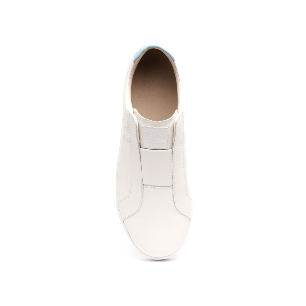 Women's Bishop Classic White Blue Leather Sneakers 91791-005 - ROYAL ELASTICS
