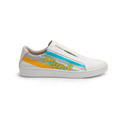 Women's Bishop Color Line Yellow Gray Blue Leather Sneakers 91791-053 - ROYAL ELASTICS