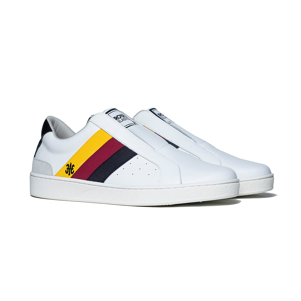 Men's Bishop White Multicolored Leather Sneakers 01701-091 - ROYAL ELASTICS