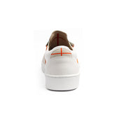 Men's Pastor White Orange Leather Sneakers 01891-002 - ROYAL ELASTICS