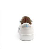 Men's Pastor White Blue Leather Sneakers 01891-005 - ROYAL ELASTICS
