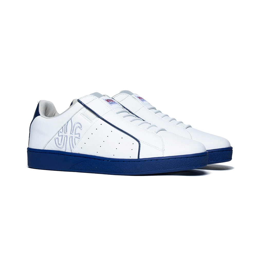 Men's Icon Genesis White Blue Leather Sneakers 01901-005 - ROYAL ELASTICS