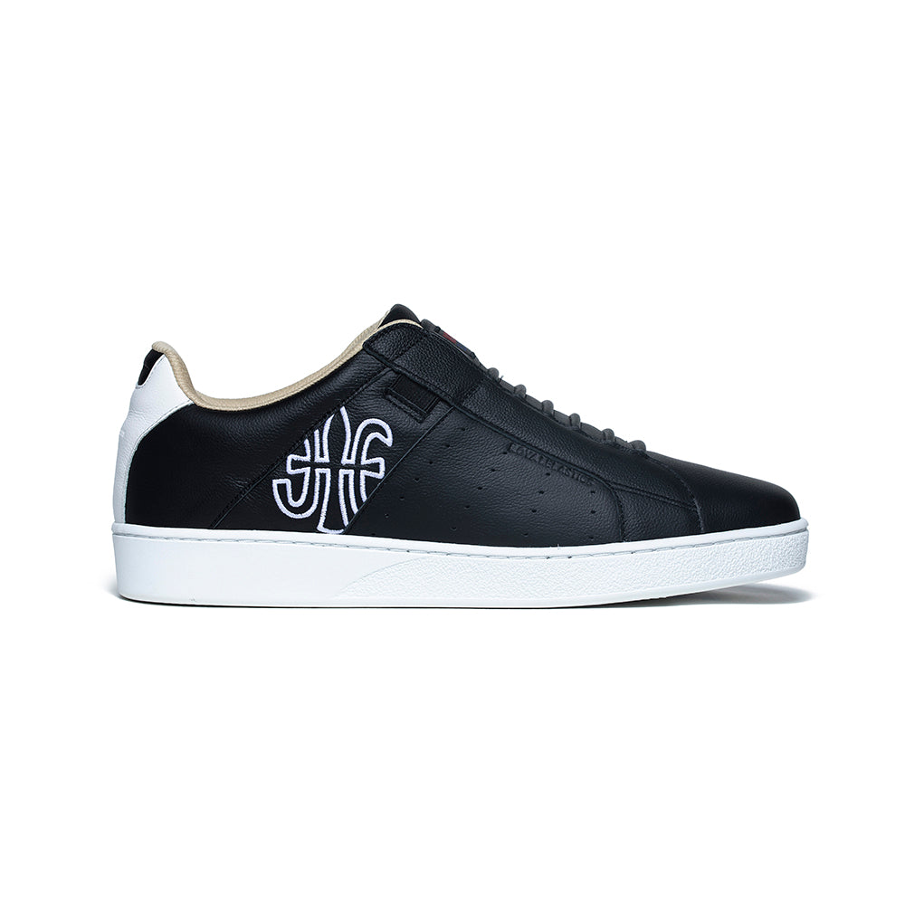 Women's Icon Genesis Black  White Leather Sneakers 91901-990 - ROYAL ELASTICS