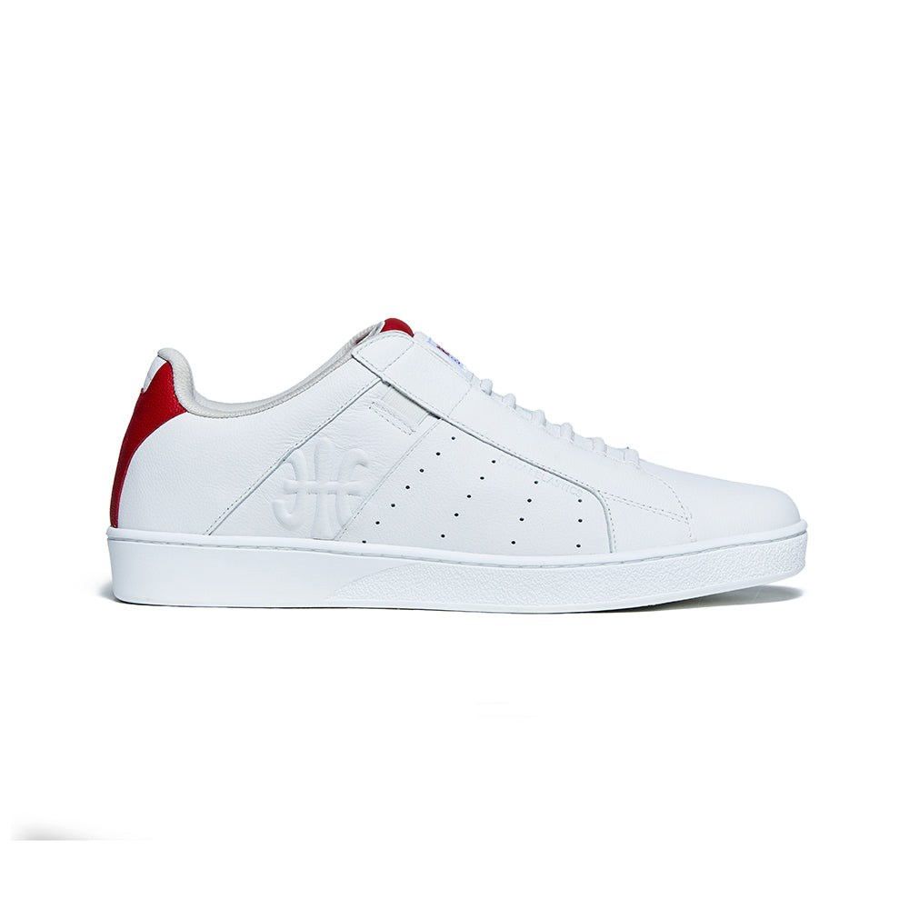 Women's Icon Genesis White Red Leather Sneakers 91902-001