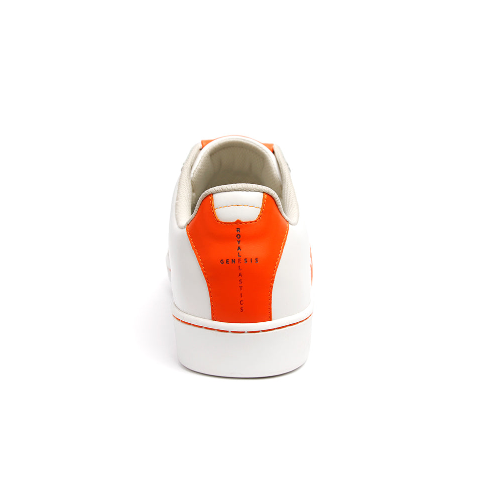 Men's Icon Genesis Color Bar White Orange Leather Sneakers 01992-020 - ROYAL ELASTICS