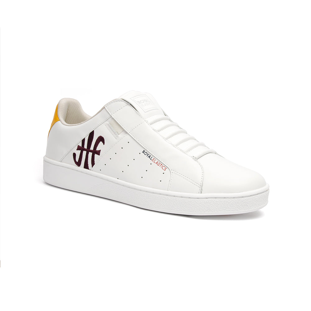 Men s Icon Genesis Crown White Yellow Purple Leather Sneakers 01992 036