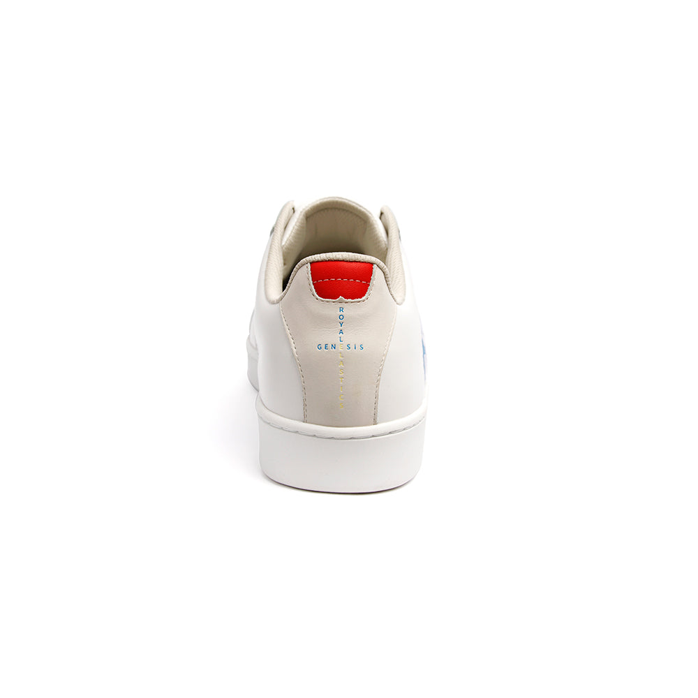 Men's Icon Genesis Chunk White Blue Leather Sneakers 01992-051 - ROYAL ELASTICS