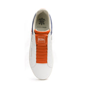 Men's Icon Genesis Spotlight White Blue Orange Leather Sneakers 01993-015 - ROYAL ELASTICS