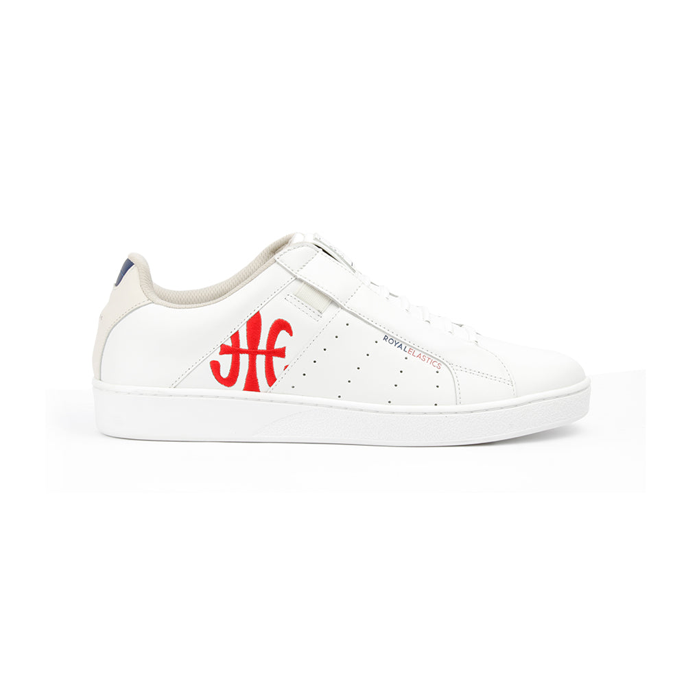 Women's Icon Genesis White Red Leather Sneakers 91994-015 - ROYAL ELASTICS