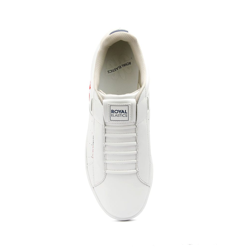 Men's Icon Genesis White Red Leather Sneakers 01994-015 - ROYAL ELASTICS