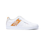 Men's Icon Genesis White Orange Leather Sneakers 01994-020 - ROYAL ELASTICS