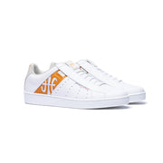 Men's Icon Genesis White Orange Leather Sneakers 01994-020 - ROYAL ELASTICS