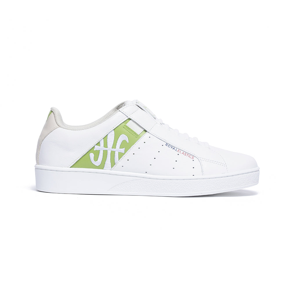 Men's Icon Genesis White Green Leather Sneakers 01994-040 - ROYAL ELASTICS