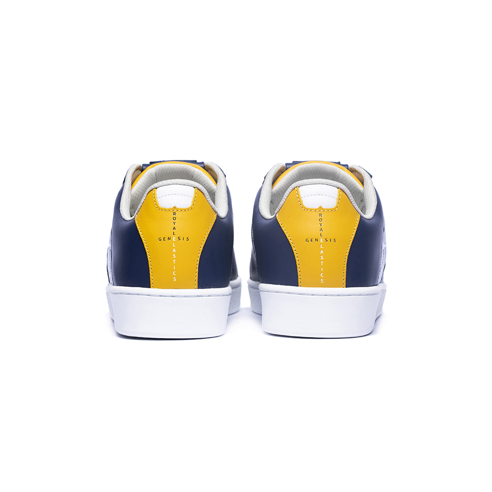 Men's Icon Genesis Blue Yellow White Leather Sneakers 01994-583 - ROYAL ELASTICS