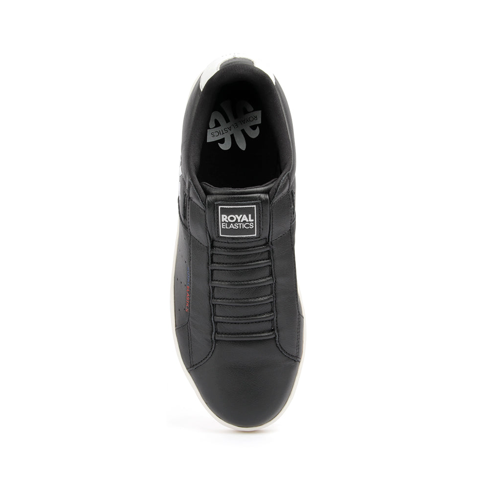 Men's Icon Genesis Black White Leather Sneakers 01994-990 - ROYAL ELASTICS