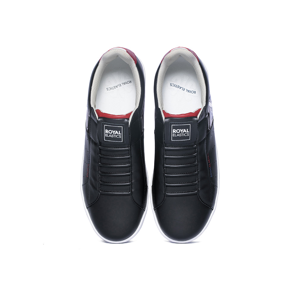 Women's Icon Genesis Black Red White Leather Sneakers 91994-991 - ROYAL ELASTICS