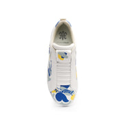 Men's Icon Manhood Camouflage White Yellow Blue Leather Sneakers 02091-053 - ROYAL ELASTICS