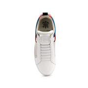 Women's Icon Manhood White Blue Maroon Leather Sneakers 92091-815 - ROYAL ELASTICS