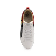 Men's Icon Manhood White Maroon Black Leather Sneakers 02091-891 - ROYAL ELASTICS