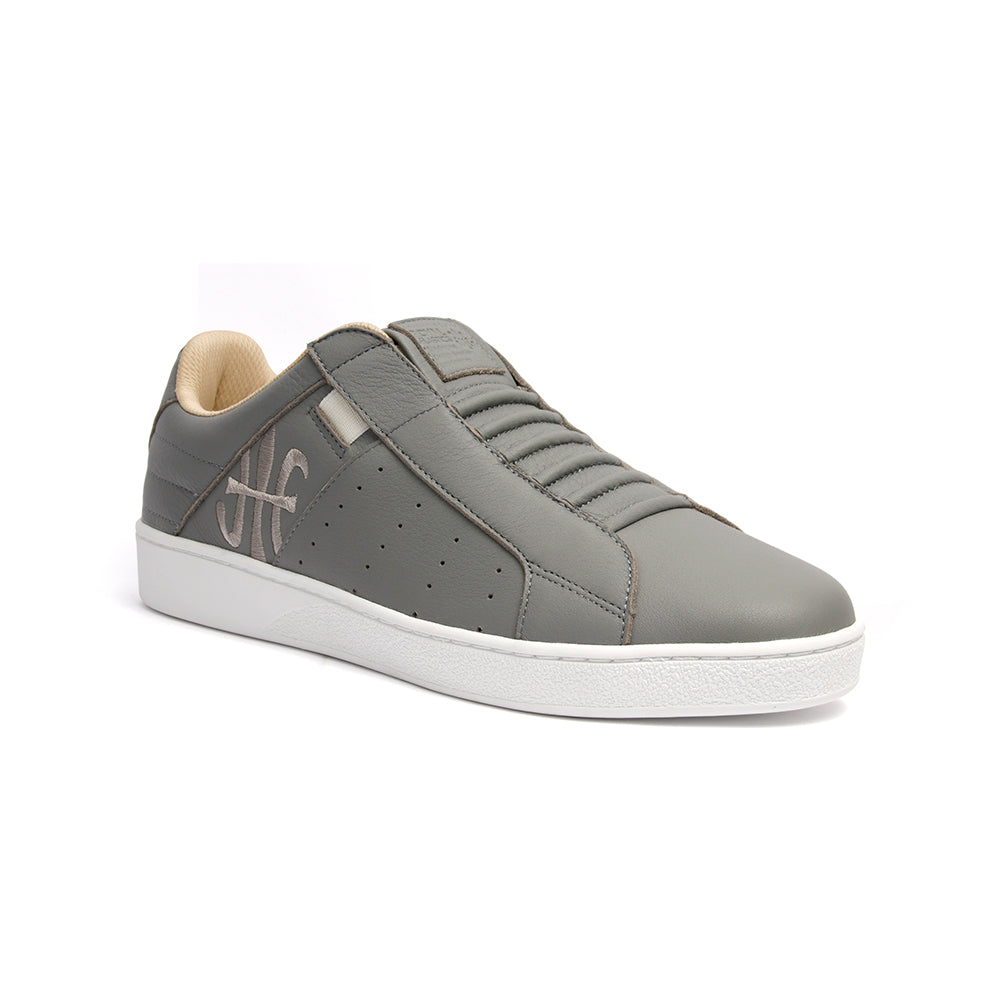 Men's Icon Classic Gray White Leather Sneakers 02092-880 - ROYAL ELASTICS