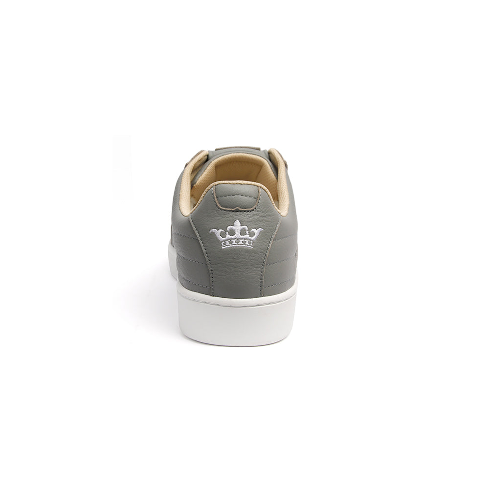 Men's Icon Classic Gray White Leather Sneakers 02092-880 - ROYAL ELASTICS