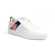 Men's Icon Manhood White Gray Blue Leather Sneakers 02093-051 - ROYAL ELASTICS