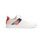 Men's Icon Manhood White Gray Blue Leather Sneakers 02093-051 - ROYAL ELASTICS